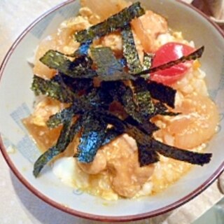 変わり　トマトin親子丼